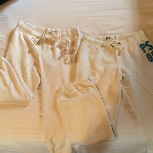 2 pair cropped sweatpants